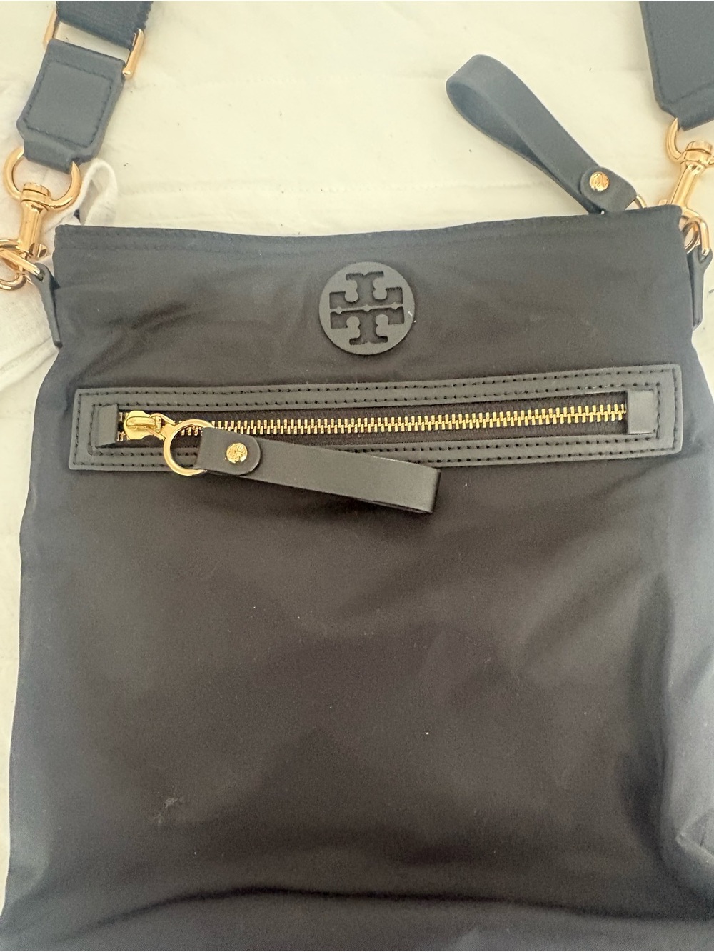 Tory Burch Black Crossbody Bag with Gold Hardware